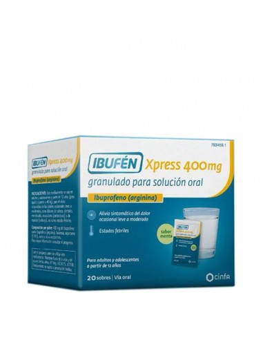 IBUFEN XPRESS 400 MG 20 SOBRES GRANULADO PARA SOLUCION ORAL Online