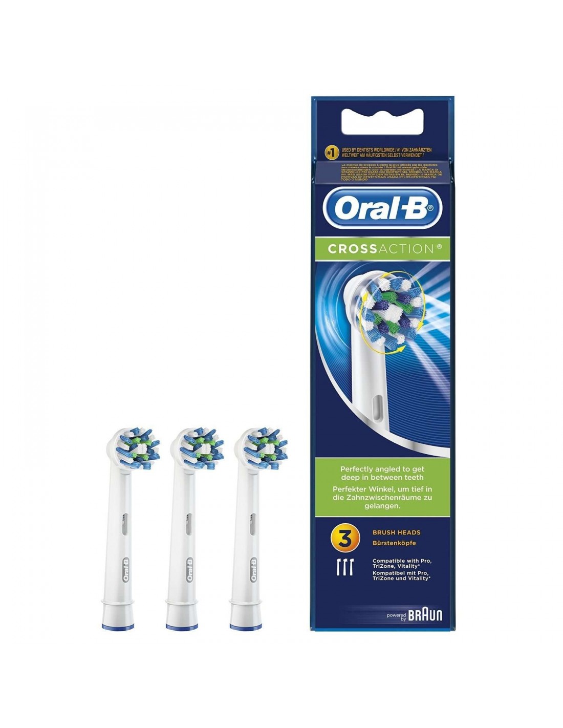Oral-B Pro Croos Action Recambio Pack Ahorro Cepillo de dientes eléctrico  elimina hasta un 100