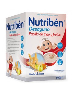 NUTRIBEN DESAYUNO PAPILLA DE TRIGO CON FRUTA 600 GR