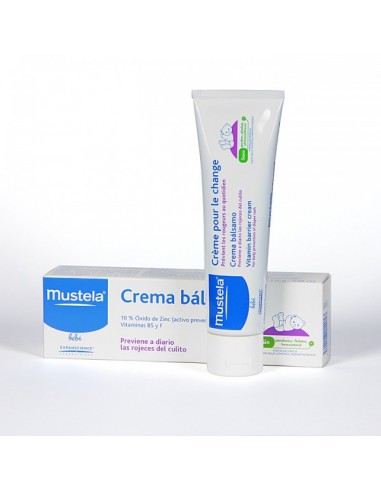 Crema protectora de pañal con óxido de zinc Mustela Bebe 1 2 3 Vitamin  Barrier Cream