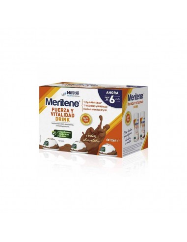 MERITENE FUERZA Y VITALIDAD DRINK CHOCOLATE 6X125ML
