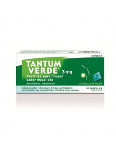 TANTUM VERDE 3 MG 20 PASTILLAS PARA CHUPAR EUCALIPTO