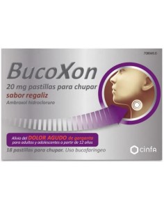 BUCOXON 20 MG 18 PASTILLAS PARA CHUPAR SABOR REGALIZ