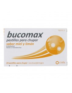 BUCOMAX 24 PASTILLAS PARA CHUPAR MIEL Y LIMON