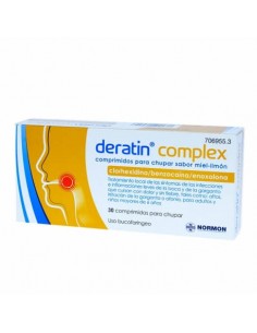 DERATIN COMPLEX 30 COMPRIMIDOS PARA CHUPAR SABOR MIEL-LIMON