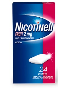 NICOTINELL FRUIT 2 MG 24 CHICLES MEDICAMENTOSOS