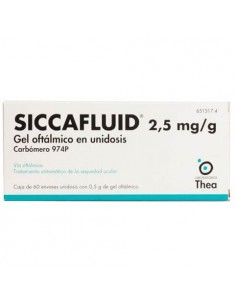 SICCAFLUID 2,5 MG/G GEL OFTALMICO 60 MONODOSIS 0,5 G