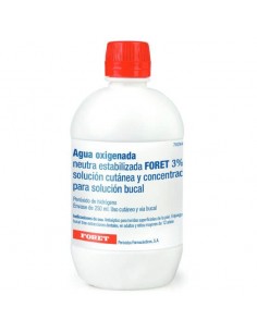 AGUA OXIGENADA FORET 30 MG/ML SOLUCION CUTANEA Y CONCENTRADO PARA SOLUCION BUCAL 250ML