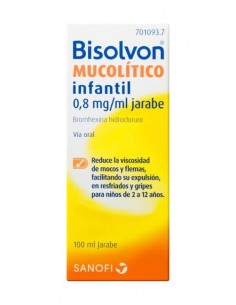 BISOLVON MUCOLITICO INFANTIL 0,8 MG/ML JARABE 100ML