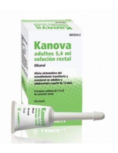 KANOVA ADULTOS 6,75 G SOLUCION RECTAL 6 ENEMAS 7,5ML