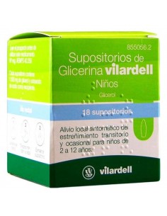 SUPOSITORIOS DE GLICERINA VILARDELL NIÑOS 1,58 G 18 SUPOSITORIOS