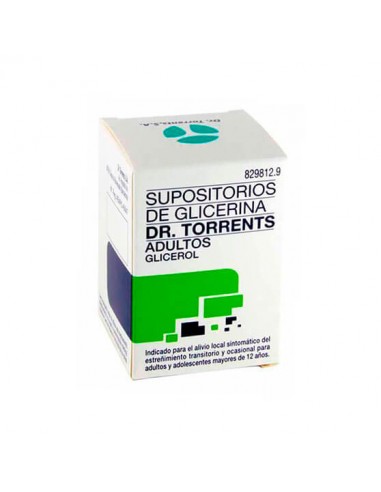 Supositorios Glicerina Dr Torrents Adultos 12 supositorios, Estreñimiento