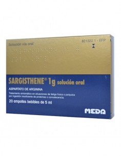 SARGISTHENE 1 G 20 AMPOLLAS BEBIBLES SOLUCION ORAL 5 ML