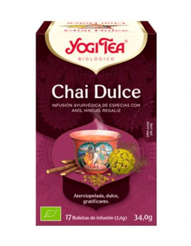 YOGI TEA CHAI DULCE 17 BOLSITAS