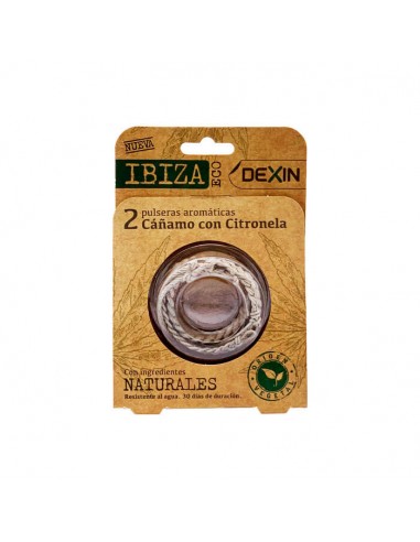 DEXIN IBIZA ECO PULSERA CAÑAMO CON CITRONELA 1 UNIDAD