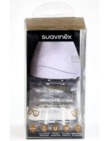 Biberón Premium tetina 3 posiciones +0m (150 ml) - Suavinex