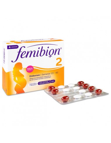 Femibion 2 Embarazo Mujer Multivitaminas con Ácido Fólico 2x28 Cápsulas y  28 Comprimidos