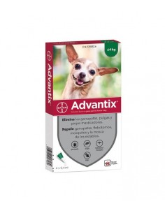 ADVANTIX PERROS 0-4 KG 4 PIPETAS 0.4 ML