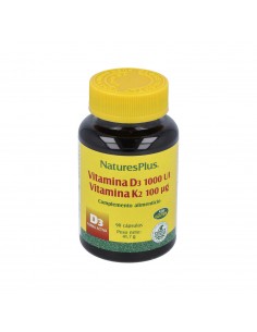 NATURESPLUS VITAMINA D3 1000 UI + VITAMINA K2 100 90 CAPSULAS