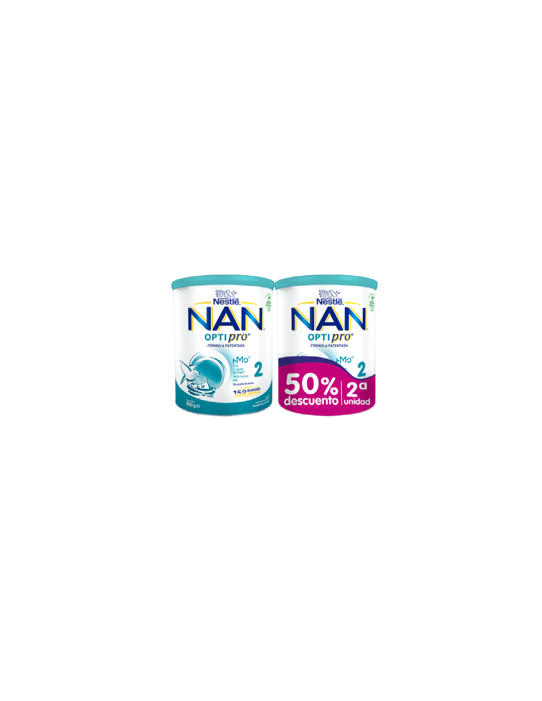 Nestle nan optipro 2 leche de continuación duplo 2x800gr