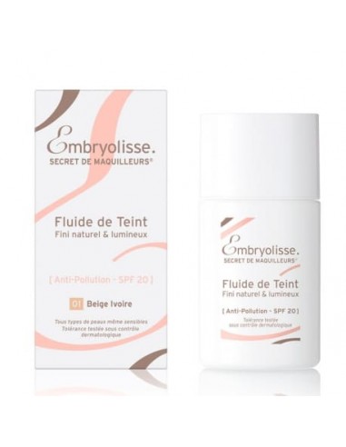 EMBRYOLISSE MAQUILLAJE FLUIDO 01 BEIGE IVOIRE 30 ML