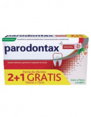 PARODONTAX ORIGINAL 3 UNIDADES 75ML SABOR MENTA Y JENGIBRE