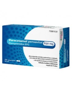 PARACETAMOL PENSAVITAL 650 MG COMPRIMIDOS EFG