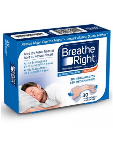 BREATHE RIGHT 30 TIRAS NASALES GRANDES