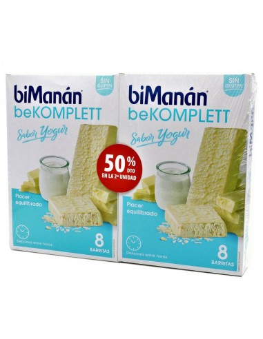 BIMANAN BEKOMPLETT SNACK SABOR YOGUR PACK 2 X 8 BARRITAS