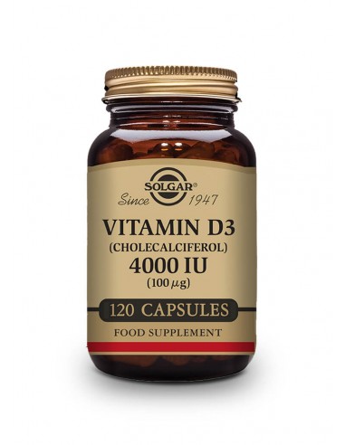 SOLGAR VITAMIN D3 4000 IU 120 CAPSULAS VEGETALES