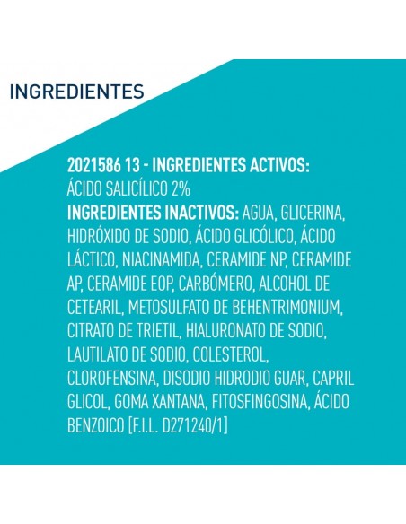 CERAVE GEL CONTROL IMPERFECCIONES 40ML ingredientes