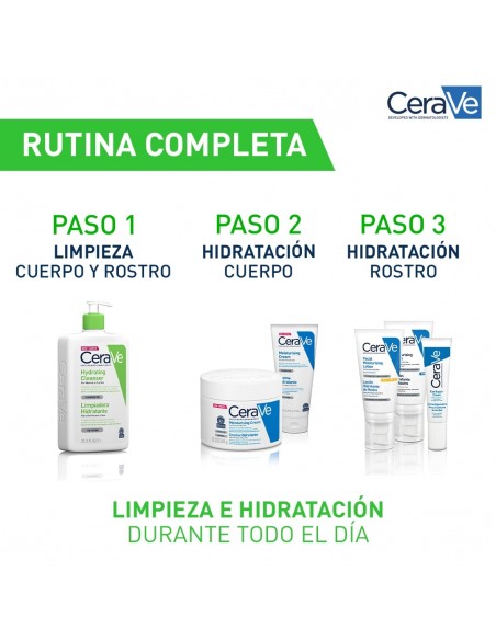 CERAVE LIMPIADORA HIDRATANTE 236ML rutina completa