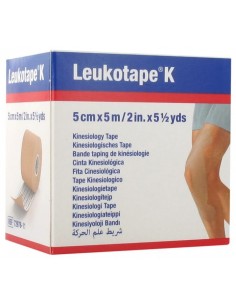 LEUKOTAPE K VENDAJE NEUROMUSCULAR KINESIOTAPE 5 M X 5 CM BEIGE