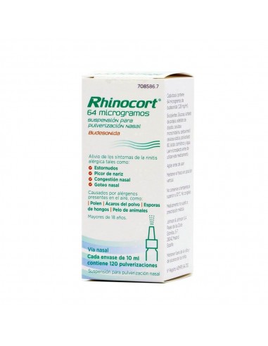 RHINOCORT 64 MICROGRAMOS/PULVERIZACION SUSPENSION PARA PULVERIZACION NASAL 120 DOSIS