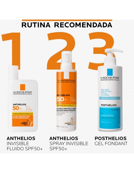 LA ROCHE POSAY ANTHELIOS SPRAY INVISIBLE SPF50+ 200ML rutina