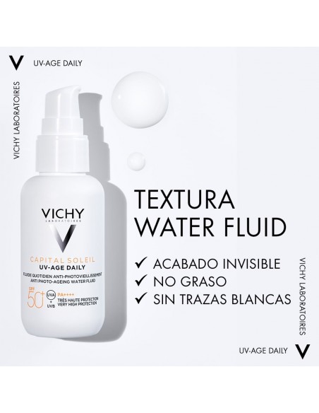 VICHY CAPITAL SOLEIL UV-AGE DAILY SPF50+ 40ML textura water fluid