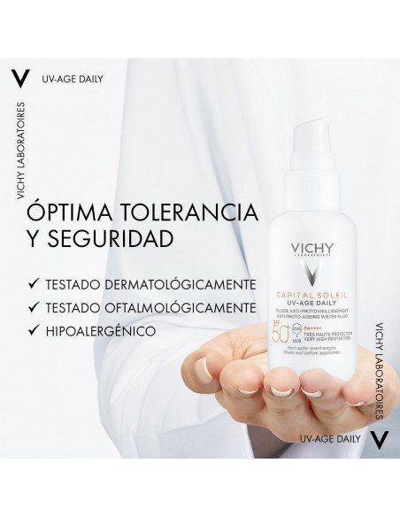 VICHY CAPITAL SOLEIL UV-AGE DAILY SPF50+ 40ML tolerancia