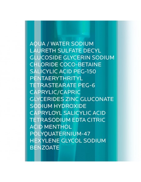 LA ROCHE POSAY EFFACLAR GEL PURIFICANTE MICRO-EXFOLIANTE 400ML ingredienets