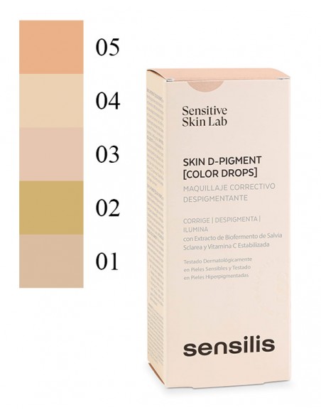 SENSILIS SKIN D-PIGMENT COLOR DROPS COLOR 04 BEIGE DORE 30ML caja