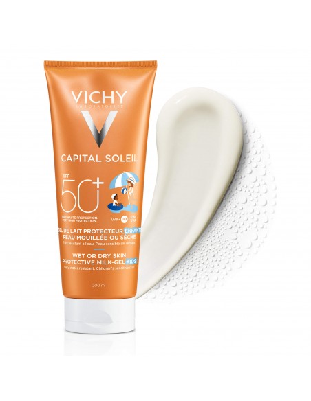 VICHY CAPITAL SOLEIL GEL WET SKIN NIÑOS SPF50+ 200ML