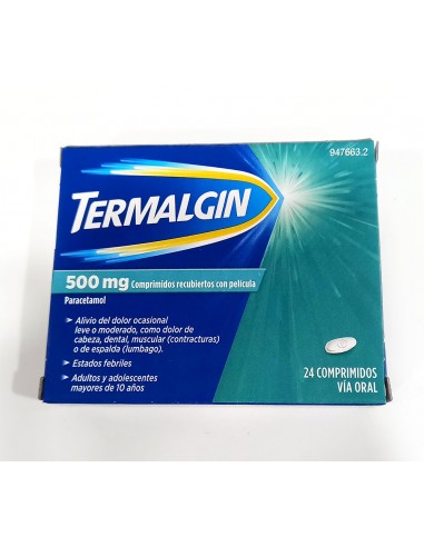 TERMALGIN 500 MG 24 COMPRIMIDOS RECUBIERTOS