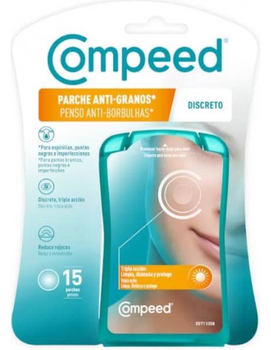 COMPEED PARCHE ANTI-GRANOS DISCRETO TRIPLE ACCION 15 UNIDADES