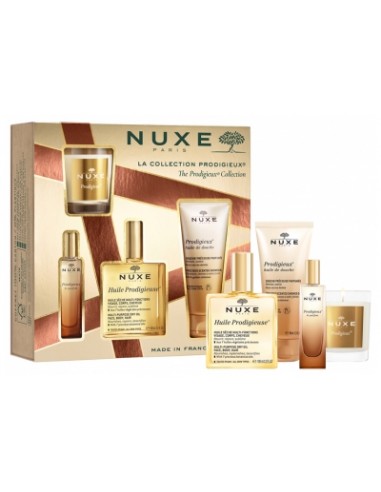 NUXE COFRE LA COLLECTION PRODIGIEUX HUILE + PARFUM + ACEITE + VELA