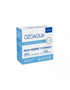 OZOAQUA PACK HIGIENE Y CUIDADO 15 ML ACEITE OZONIZADO + 100 G JABON DE ACEITE OZONIZADO