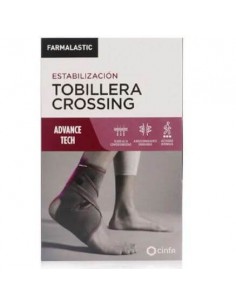 FARMALASTIC ESTABILIZACIÓN TOBILLERA CROSSING ADVANCE TECH GRIS Y MARSALA TALLA ÚNICA