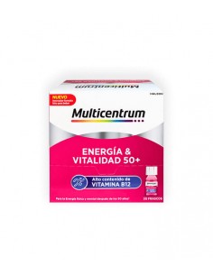 MULTICENTRUM ENERGIA & VITALIDAD 50+ 30 FRASCOS 7 ML SABOR FRAMBUESA