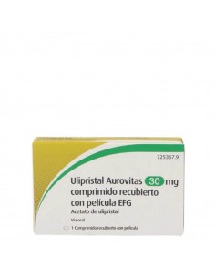 ULIPRISTAL AUROVITAS EFG 30 MG 1 COMPRIMIDO RECUBIERTO