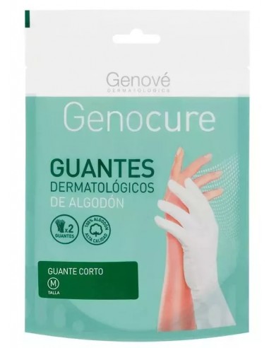 GENOVE GENOCURE GUANTES DERMATOLOGICOS DE ALGODON TALLA MEDIANA