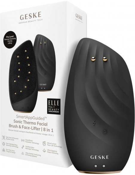 GESKE SONIC THERMO FACIAL BRUSH & FACE LIFTER 8 EN 1 NEGRO CAJA