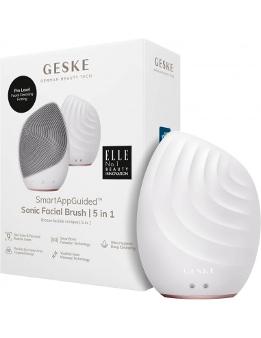 GESKE SONIC FACIAL BRUSH 5 EN 1 BLANCO ROSADO CAJA